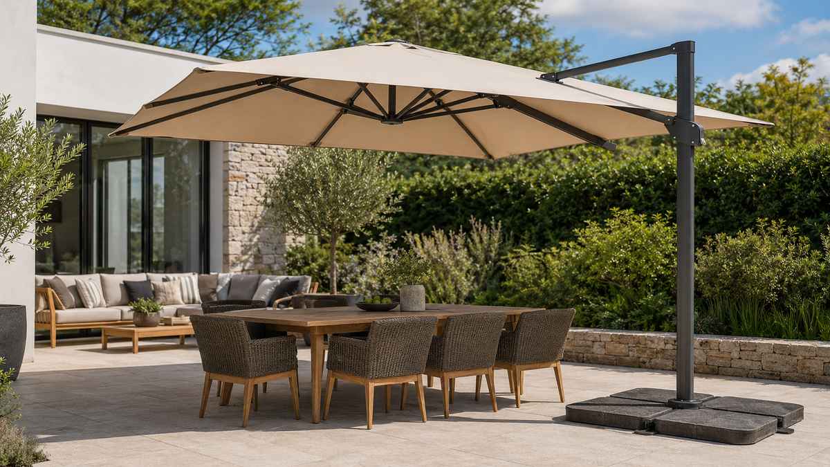 7 Fragen, die Käufer stellen sollten, bevor sie große Gartenschirme bestellen