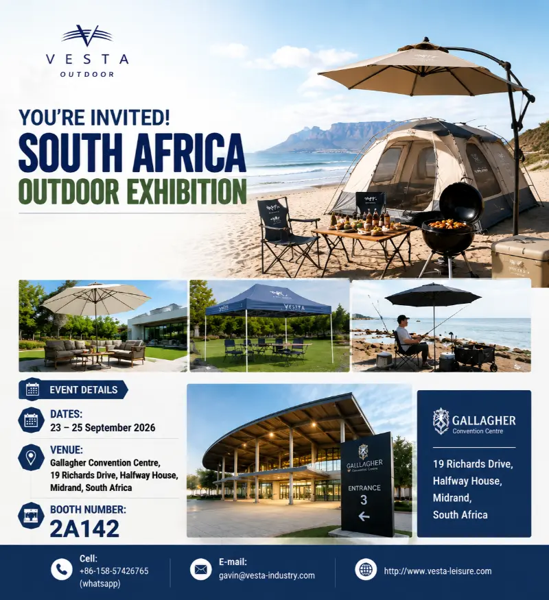 VESTA OUTDOOR präsentiert innovative Outdoor-Living-Lösungen auf der Markenausstellung 2026 in Südafrika und China