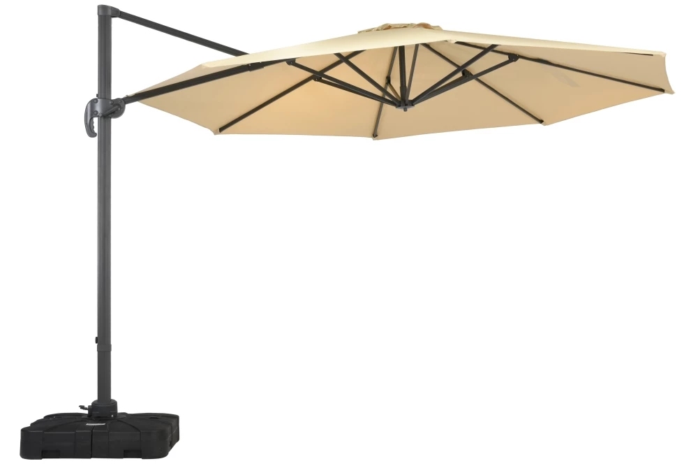 3,5 m langer Vesta-Gartenschirm in Beige
