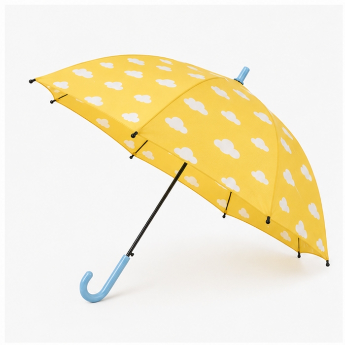 Maßgeschneiderter gerader 19-Zoll-Regenschirm für Kinder mit abgerundeten Spitzen