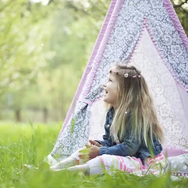 Baumwoll-Druckzelt im indischen Wigwam-Stil für Kinder