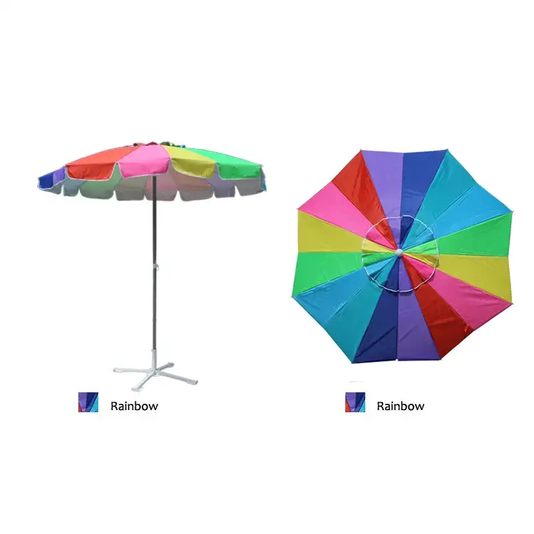 Regenbogenfarbe Patio Beach Regenschirm